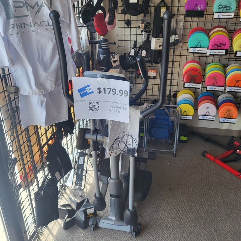 Load image into Gallery viewer, Slightly Used Sunny Pre-Programmed Elliptical Magnetic Trainer Machine
