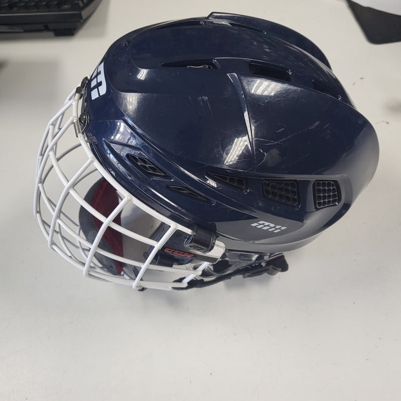 Load image into Gallery viewer, Used Mission Cascade M11 Hockey Helmet Size-Small Navy
