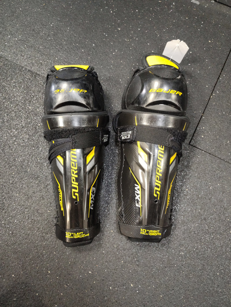 Load image into Gallery viewer, Used Bauer Supreme Total One Hockey Shin Guards 10 Inch
