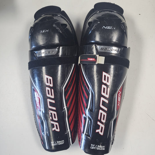 Used Bauer NSX 14 Inch Shin Guards