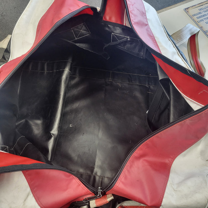 Load image into Gallery viewer, Used Warrior Red White &amp; Black Hockey Bag 32"
