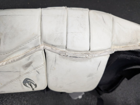 Used Vaughn Velocity V4 Goalie Pads 24"+1 White/Black/Red