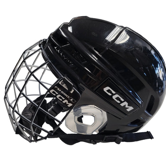 Slightly Used CCM Tacks 720 Large Black Helmet Combo