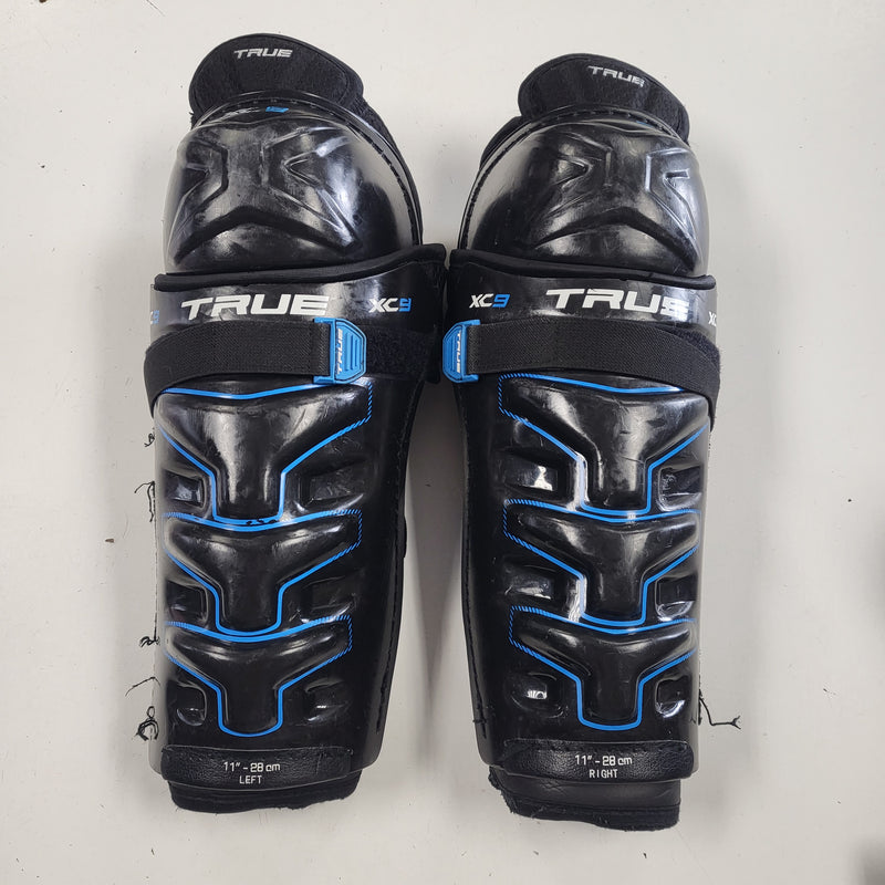 Load image into Gallery viewer, Used True XC9 Hockey Shin Guards 11 Inch
