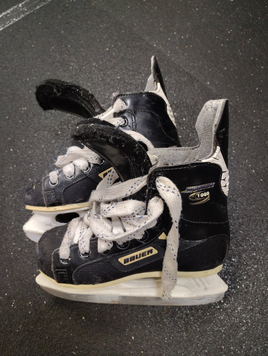 Used Bauer Supreme 1000 Hockey Skates Youth Size 12