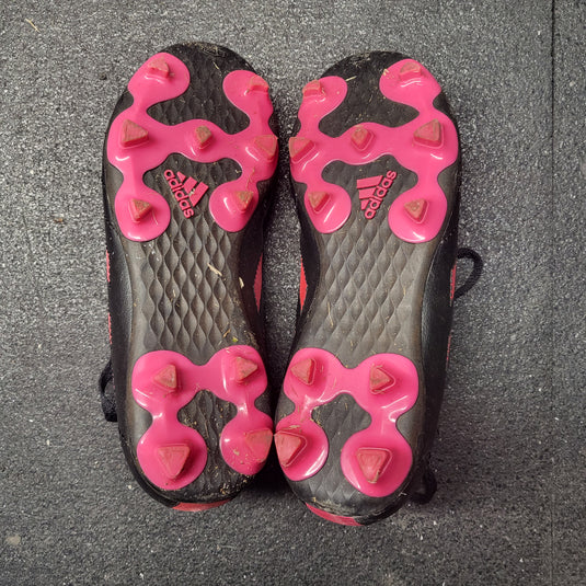 Used Adidas Pink/Black Soccer Cleats Size 1