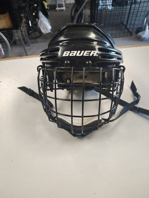 Used Bauer HH5000S Hockey Helmet Black W Cage