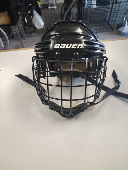 Used Bauer HH5000S Hockey Helmet Black W Cage