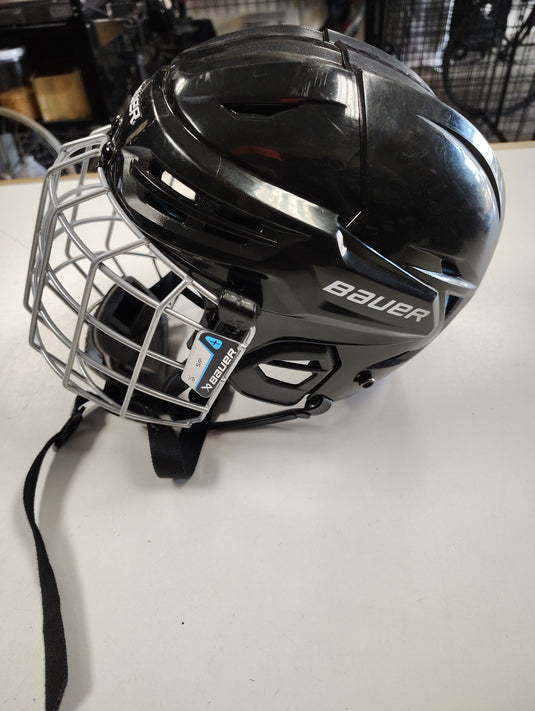 Used Bauer RE-AKT 55 Hockey Helmet Combo S/P