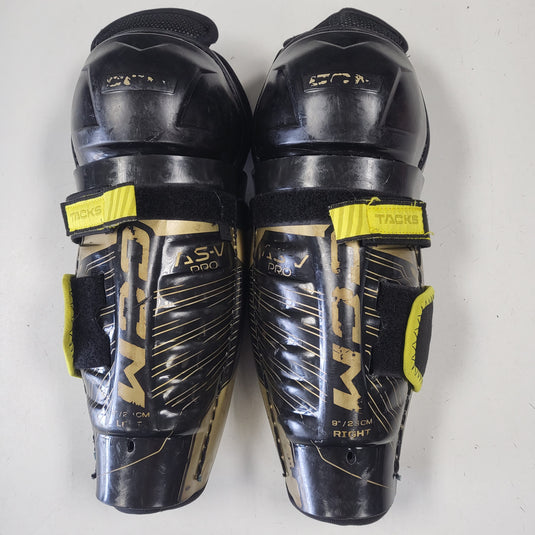 Used CCM Tacks AS-V Pro Shin Guards - Size: 9"