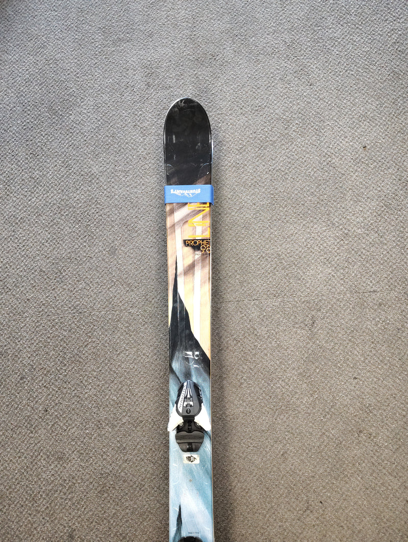 Load image into Gallery viewer, Used Line Prophet 90 (2012) Model Skis Wth Salomon Bindings Z12
