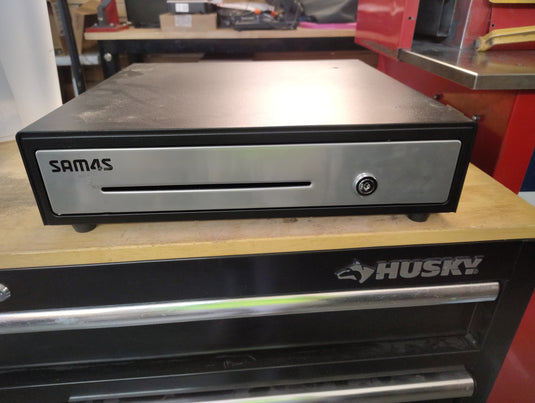 SAM4s 16 Stainless Steel Front Heavy Duty Black POS Cash Drawer with 5Bill/5Coin