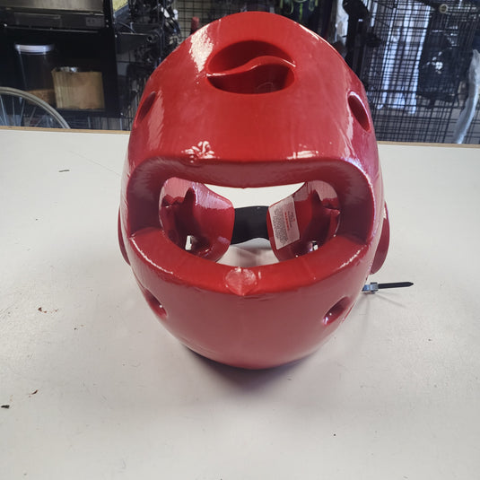 Used Dipped Foam Martial Arts Head Gear -Red
