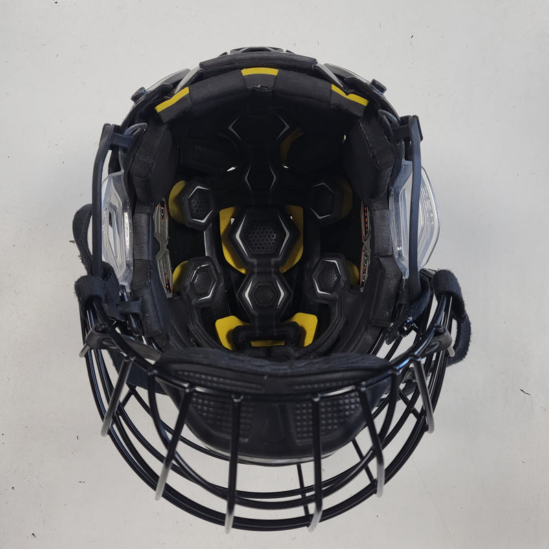 Load image into Gallery viewer, Used CCM Tacks 310 Black Small Hockey Helmet Combo small
