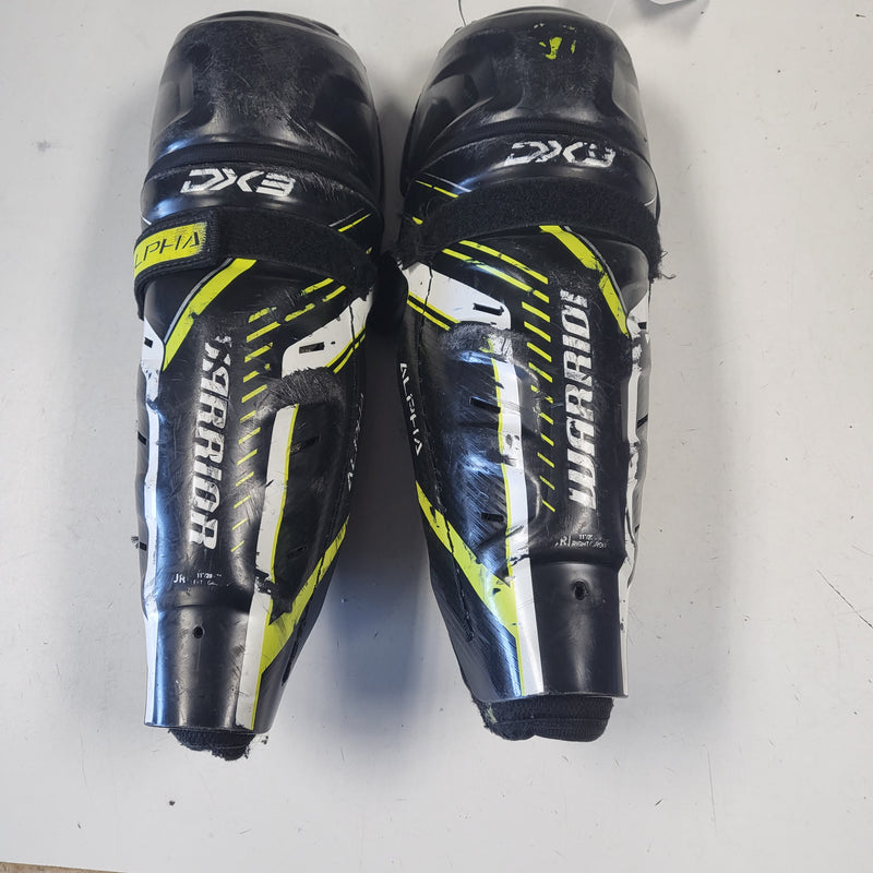 Load image into Gallery viewer, Used Warrior Alpha DX3 Shin Pads Jr. 11" Shin Guards
