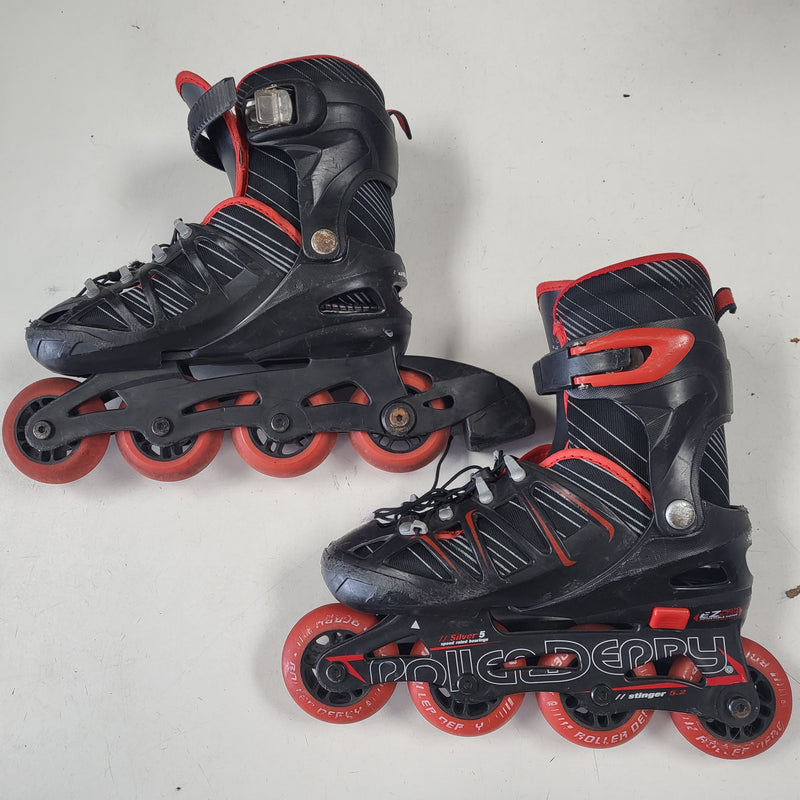 Load image into Gallery viewer, Used Stinger 5.2 Roller Derby Skates -Size: 2-5
