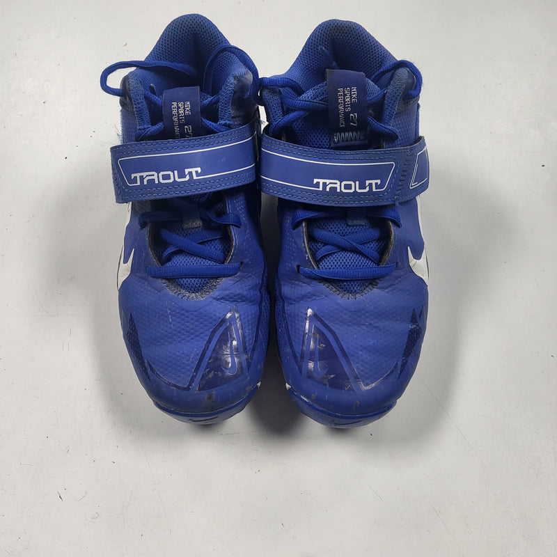 Load image into Gallery viewer, Used Nike Mike Trout Size 4Y Royal Blue Baseball Cleats
