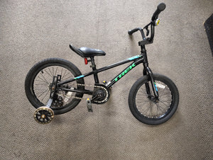 Used Trek Precaliber 16 Kids Bicycle W 16" Wheels And Training Wheels