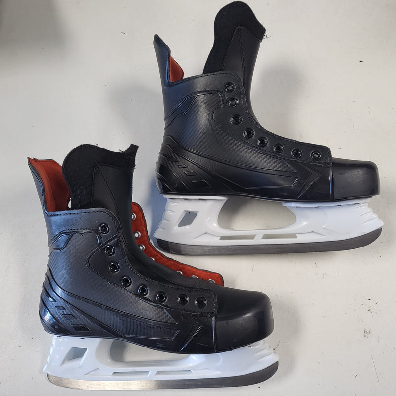 Load image into Gallery viewer, Used Hockeystickman Blackout Hockey Skate - Size: 8
