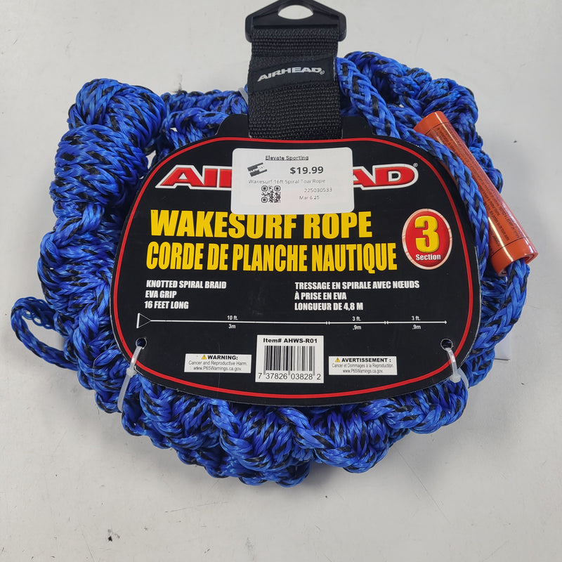 Load image into Gallery viewer, Wakesurf 16ft Spiral Tow Rope
