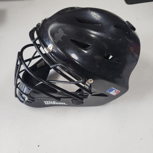 Used Wilson WTA558000 Small Catchers Helmet Black 6"-7"