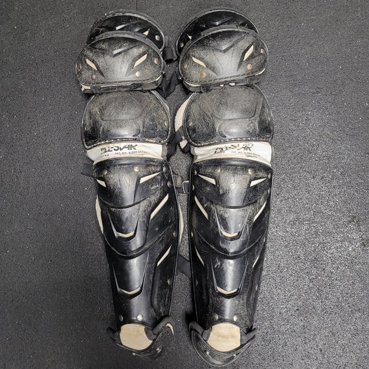 Used All-Star LG1216S7 catcher's shin guards - 24" length