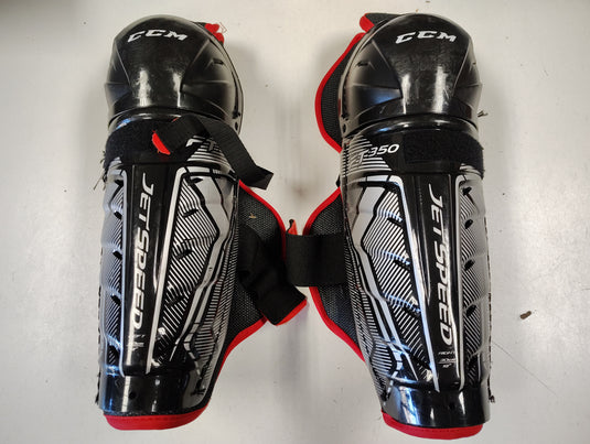 Used CCM Jetspeed FT350 Hockey Shin Guards - Size: 12"