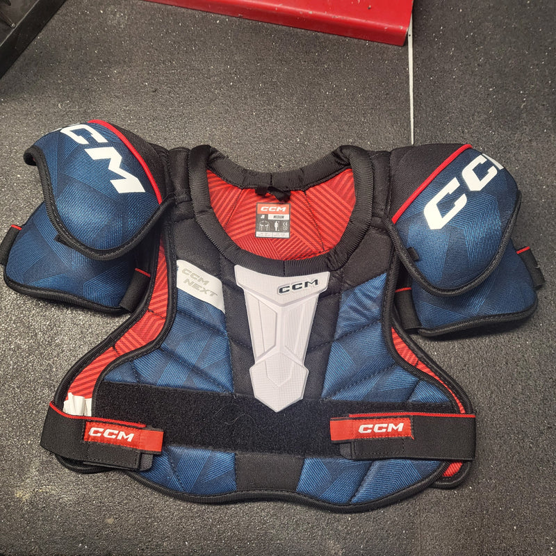 Load image into Gallery viewer, Used CCM Next Hockey Shoulder Pads JR Medium
