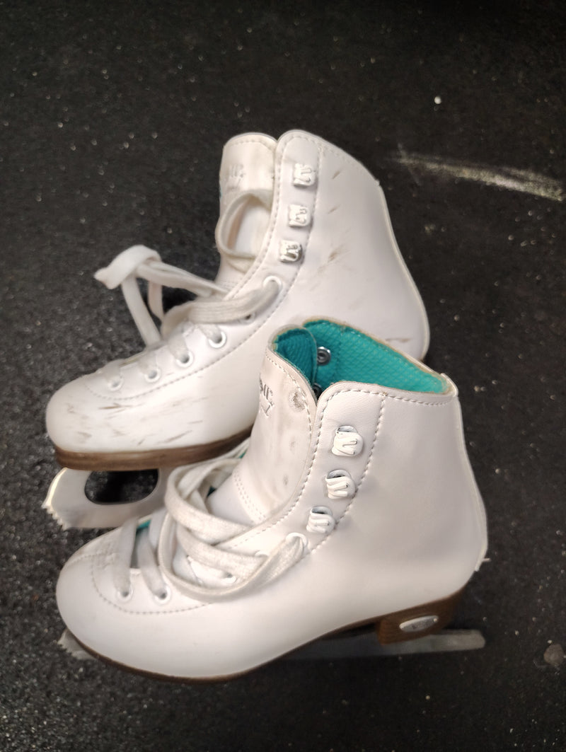Load image into Gallery viewer, Used Riedell Opal Figure Skates Size Youth 13
