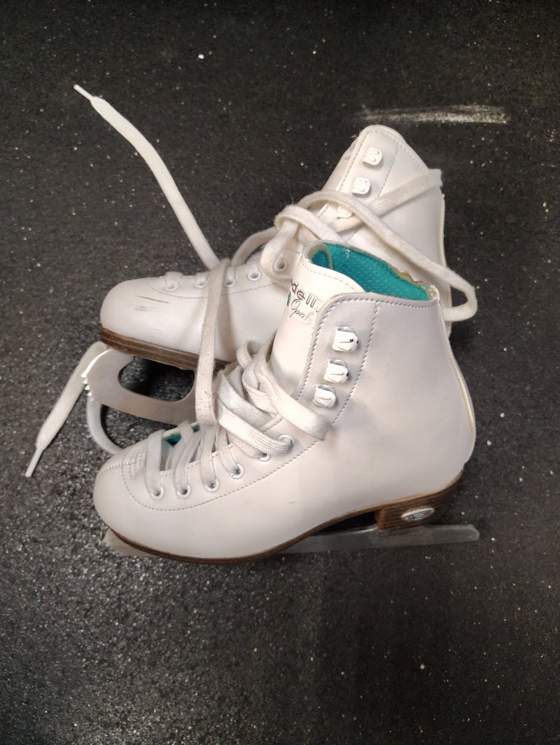 Load image into Gallery viewer, Used Riedell Opal Figure Skates Size 2
