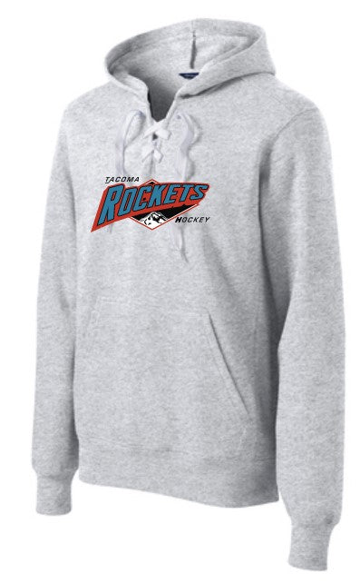 Load image into Gallery viewer, Tacoma Rockets  Mountain Logo Adult Hockey Lace Hoodie
