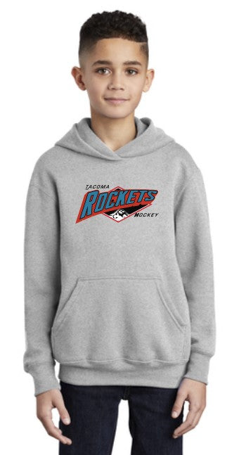 Load image into Gallery viewer, Tacoma Rockets Youth Cotton/Poly Hoodie
