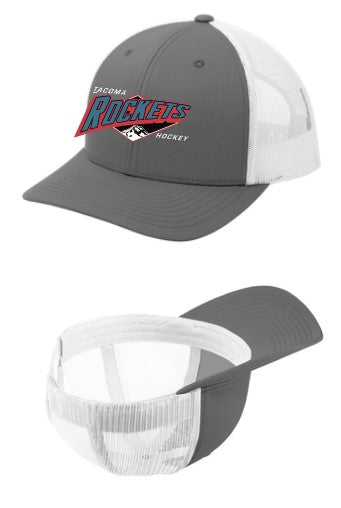 Load image into Gallery viewer, Tacoma Rockets Mountain Logo Snapback Trucker Cap
