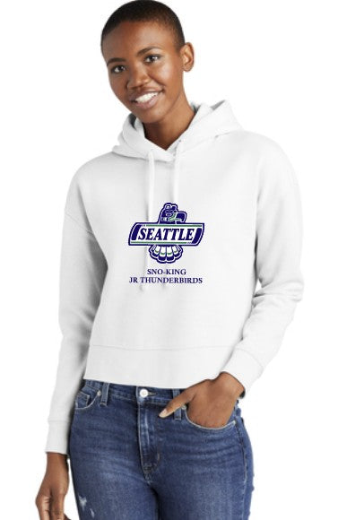 Load image into Gallery viewer, Sno-King Jr Thunderbirds Women's Crop Fleece Hoodie
