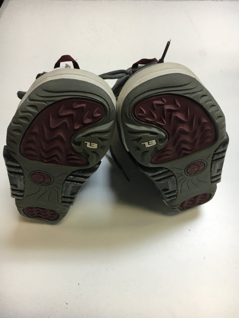 Used Burton Ruler SI Grey/Red Womens Size 5 Step-In Snowboard Boots