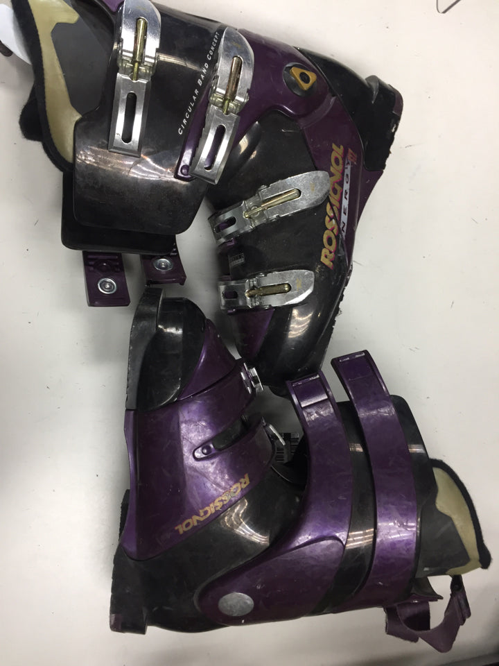 Load image into Gallery viewer, Rossignol Energy Purple Size 293mm Used Downhill Ski Boots
