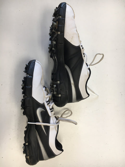 Load image into Gallery viewer, Used Nike White/Black Sr Size 10 Golf Shoes
