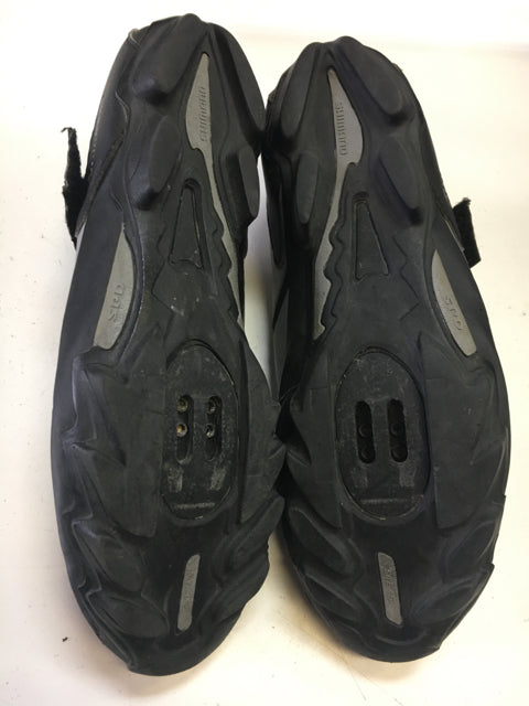 Load image into Gallery viewer, Shimano SH-M121G Black/Silver Mens 10.5 Used Biking Shoes
