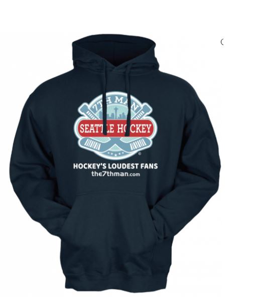 The 7th Man We Are Seattle New Navy Adult Size Specific XL Hockey Sweatshirt