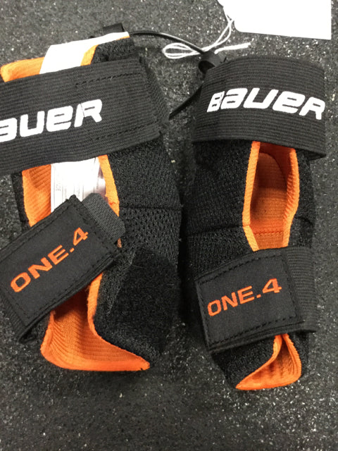 Load image into Gallery viewer, Bauer Supreme One.4 Black/Orange Youth Small New Hockey Elbow Pads
