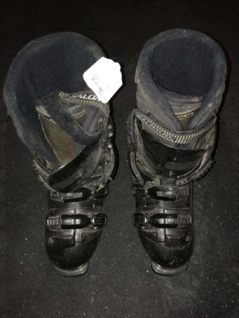 Load image into Gallery viewer, Salomon Evolution Black Size 312 Used Downhill Ski Boots
