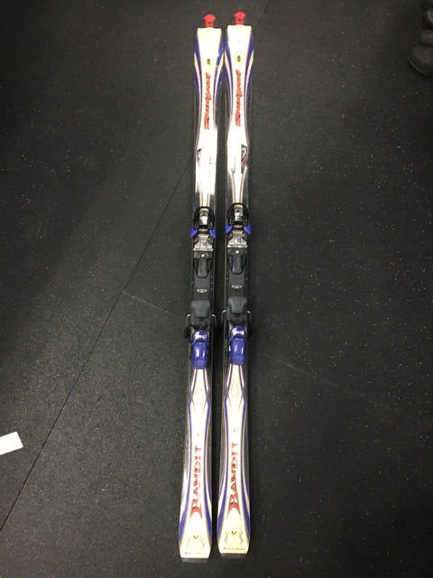 Load image into Gallery viewer, Rossignol Bandit White/Black/Blue Length 170cm Used Downhill Skis w/Bindings
