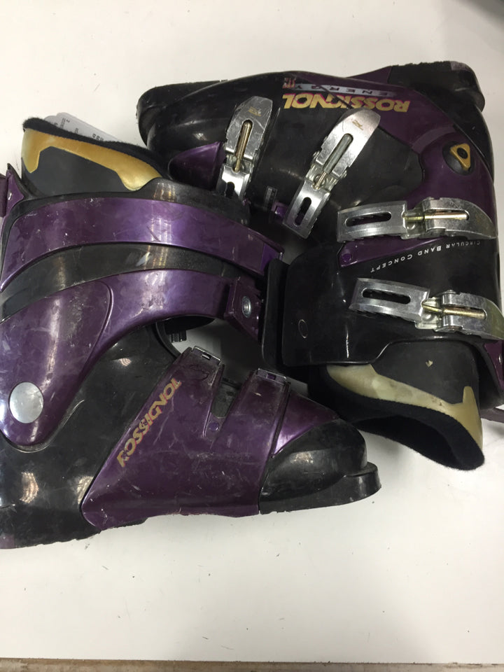 Load image into Gallery viewer, Rossignol Energy Purple Size 293mm Used Downhill Ski Boots
