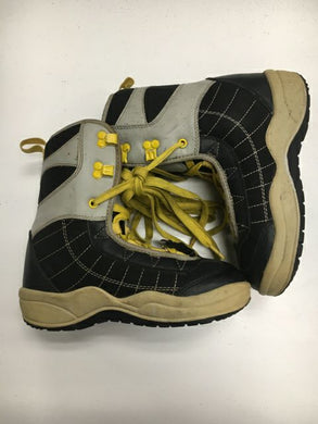 Used Fifty-One-Fifty Black/Grey/Yellow Youth Size 4 Snowboard Boots