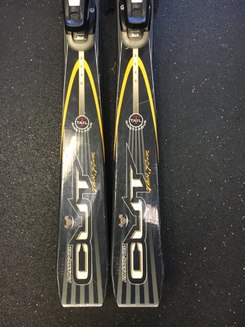 Load image into Gallery viewer, Used Rossignol CUT Ten.Four Navy/Yellow Length 170cm Downhill Skis w/Bindings
