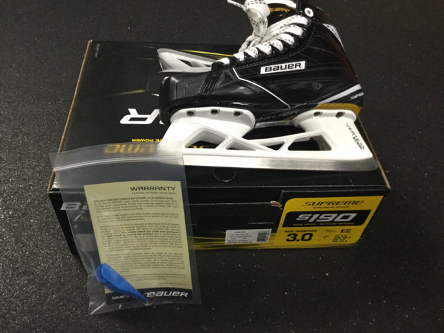 Load image into Gallery viewer, Bauer Supreme S190 Jr. Skate Size 3 EE New Hockey Goalie Skates
