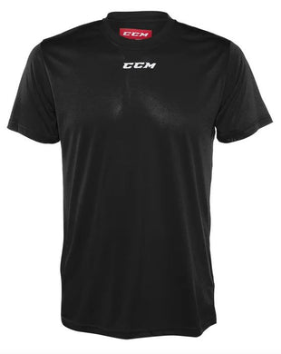 CCM Team Tech Tee New Black Sr. XXL Hockey Shirt