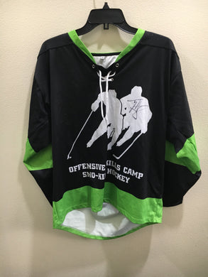 Used Sno-King Offensive Skills Camp Black/Green Youth XL Hockey Player Jersey