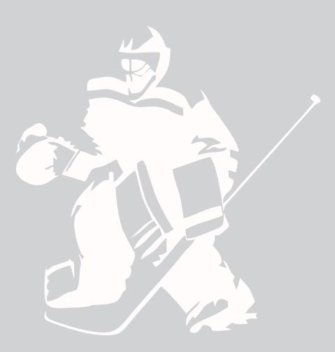 Hockey Goalie Silhouette 3.5" Add On