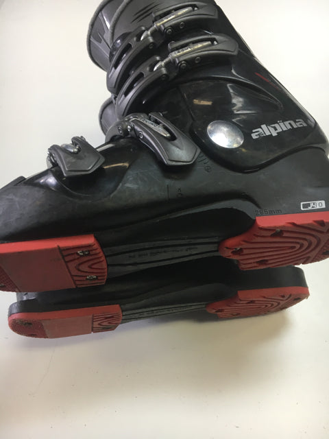 Load image into Gallery viewer, Alpina Discovery Black/Red Size 24.5 Used Downhill Ski Boots
